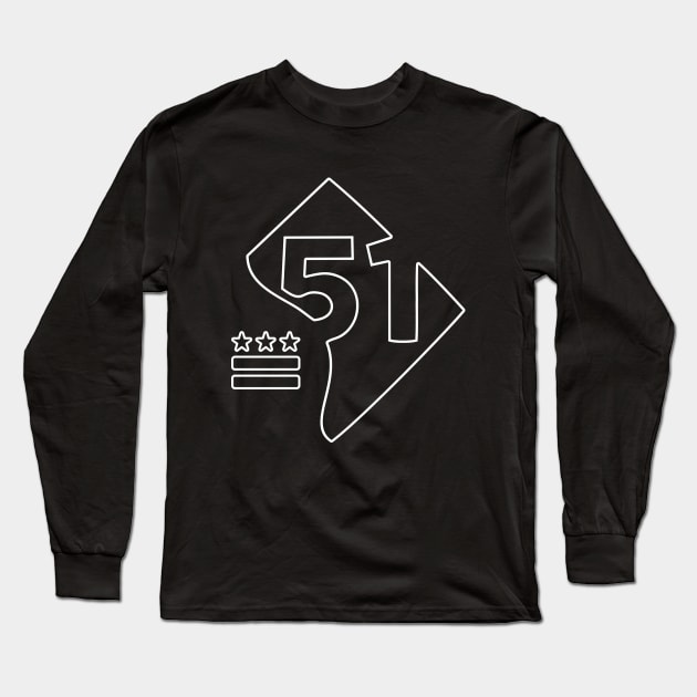 DC STATEHOOD (outline) Long Sleeve T-Shirt by OF THIS CITY